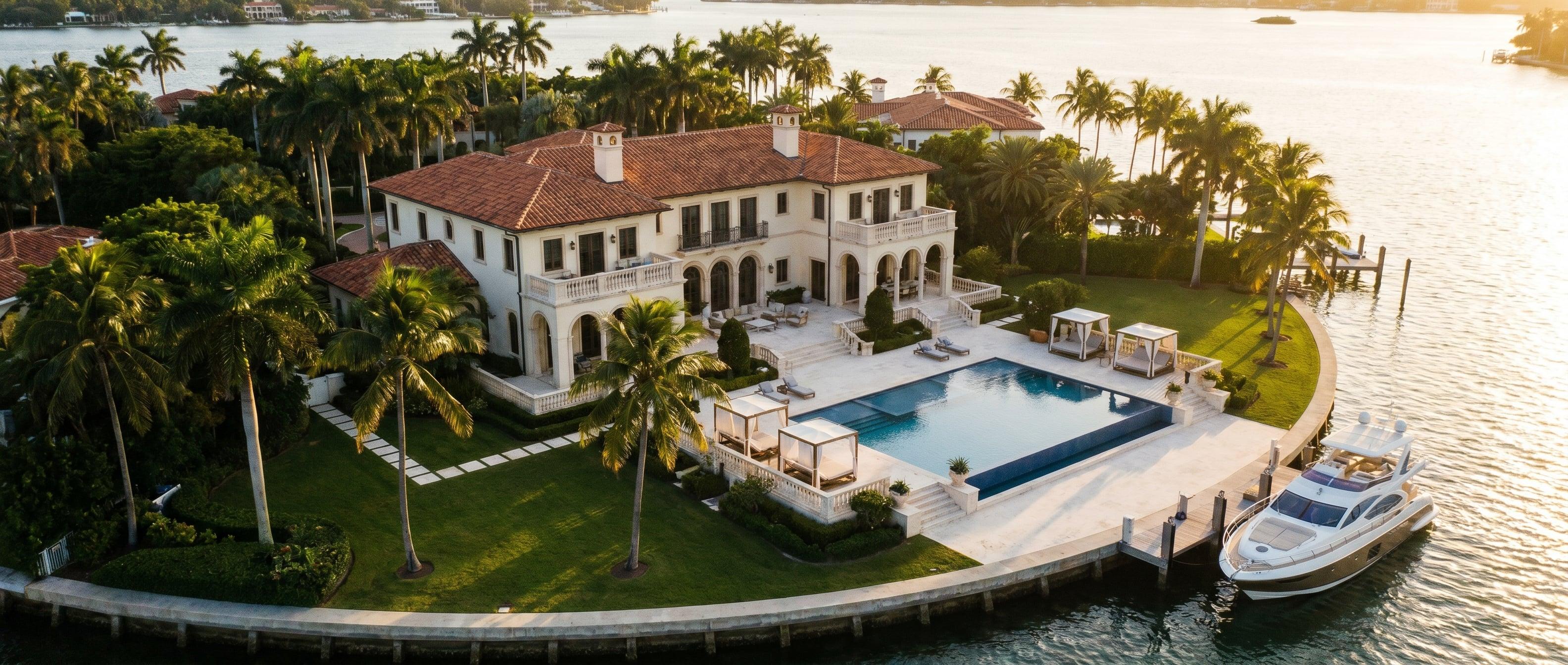 8 Bedroom Villa Rental Miami luxury villa rental. LIMITLESS VILLAS