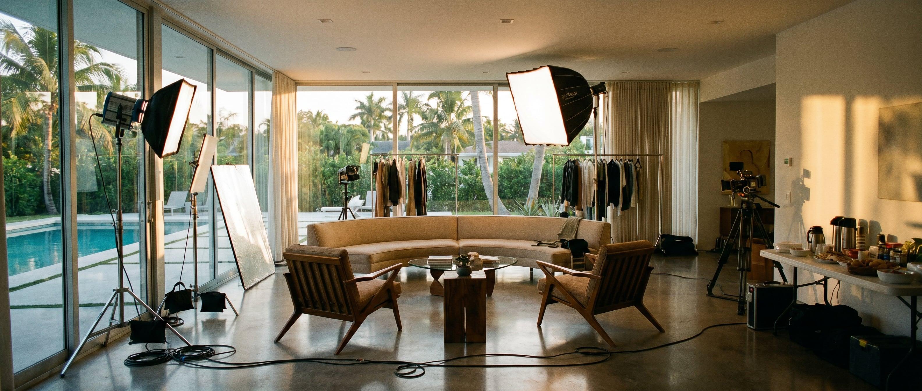 Content Shoot Villa Rental Miami luxury villa rental. LIMITLESS VILLAS