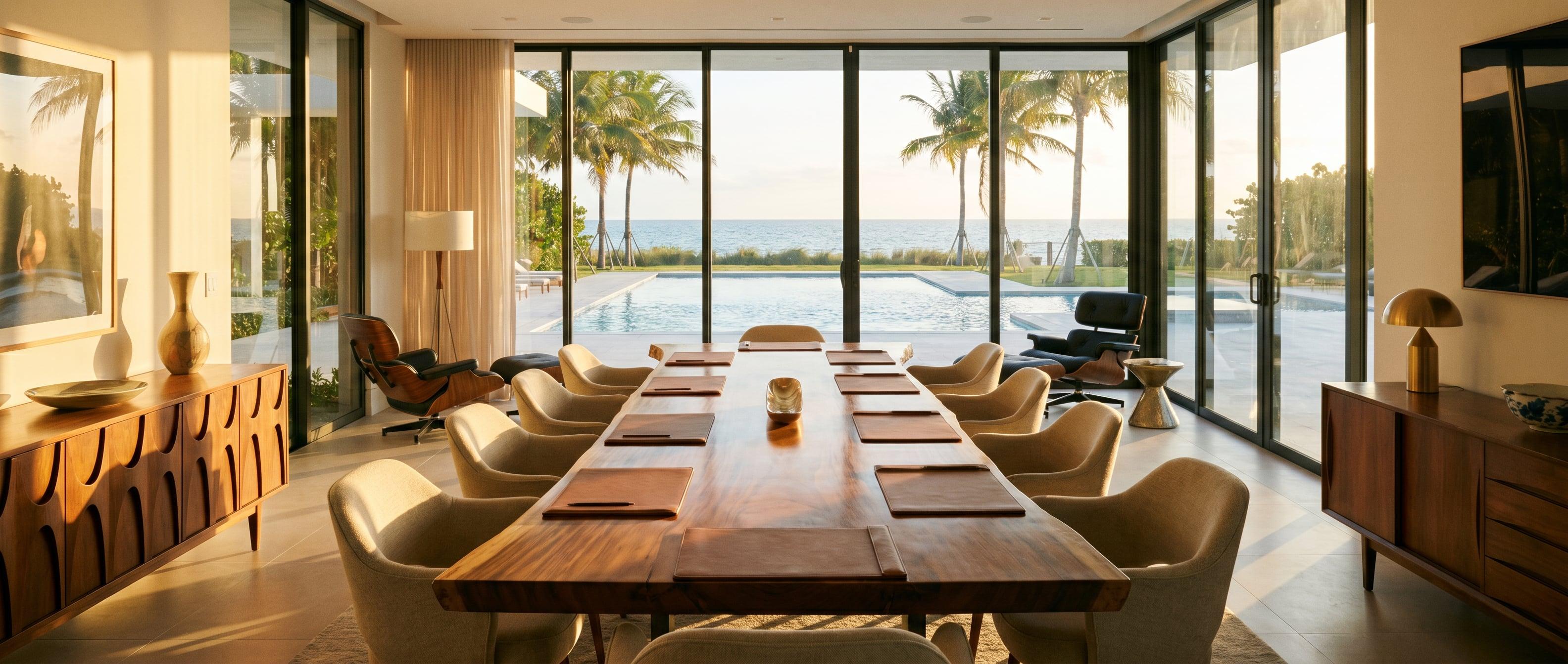 Corporate Retreat Villa Rental Miami luxury villa rental. LIMITLESS VILLAS