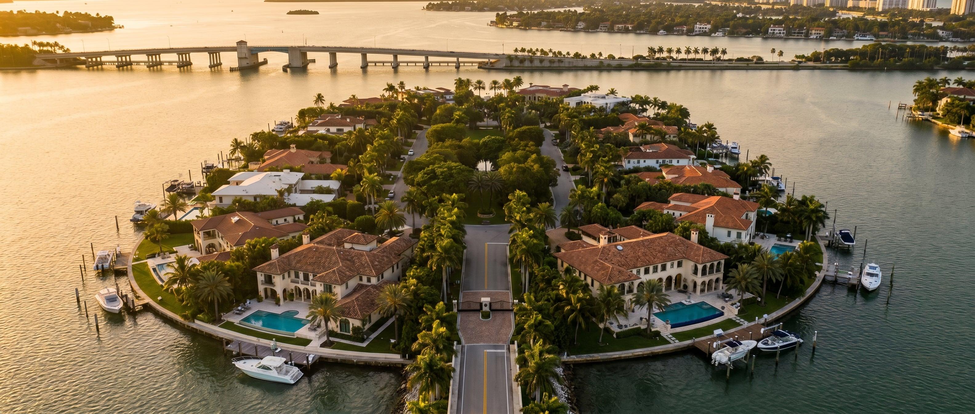 Hibiscus Island luxury villa rentals, Miami