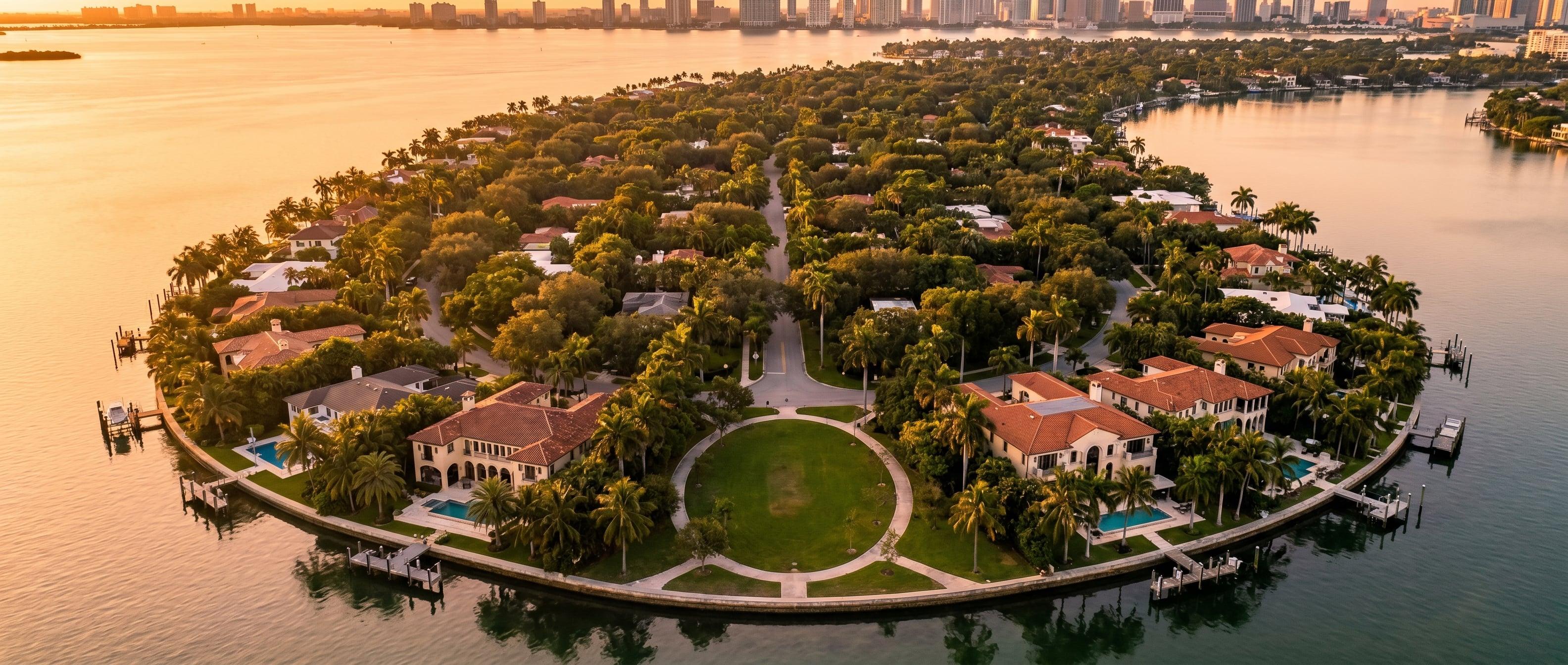 Palm Island luxury villa rentals, Miami